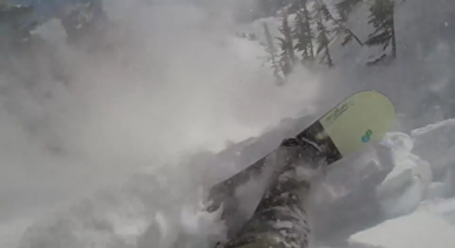 Snowboarder Gets Footage While In Avalanche!