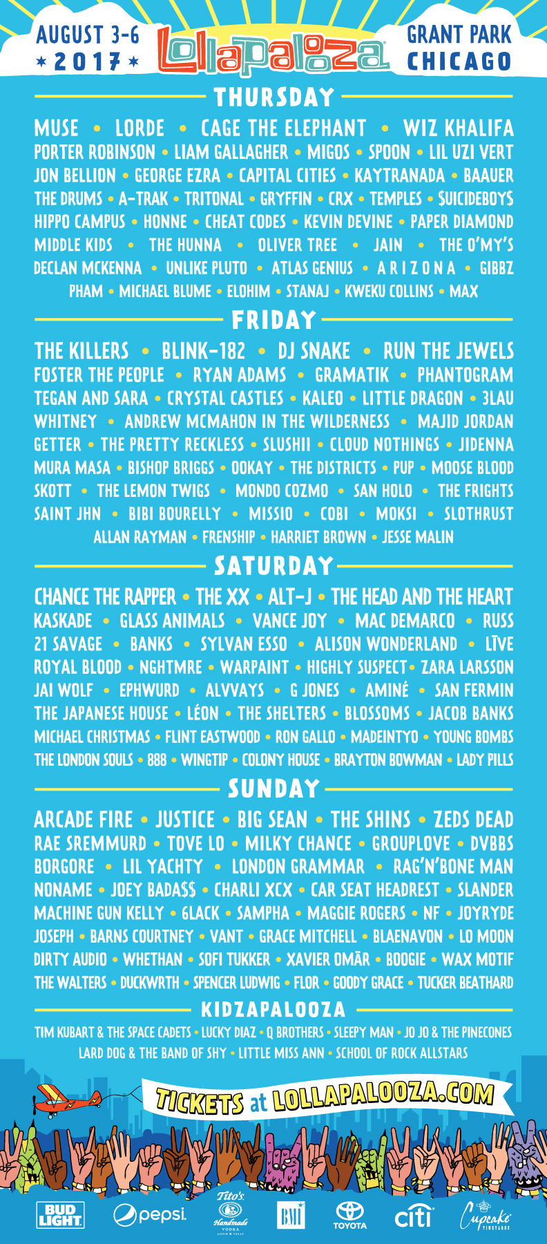 Lollapalooza Lineup Q101 Chicago's Alternative 101 WKQX WKQXFM